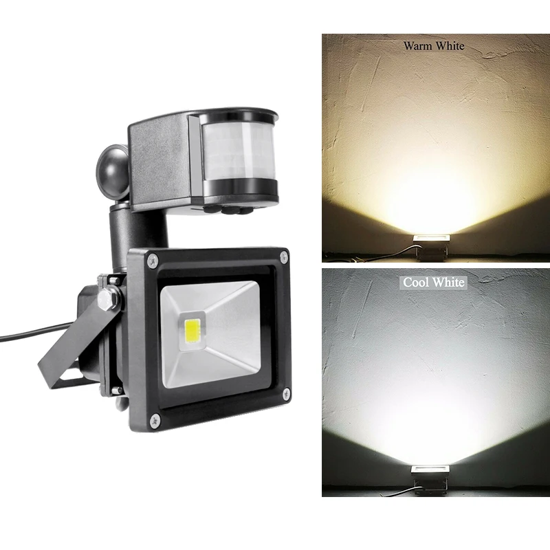 

LED Flood Light DC 220V Motion Sensor Outdoor Garden Security Lights 10W PIR