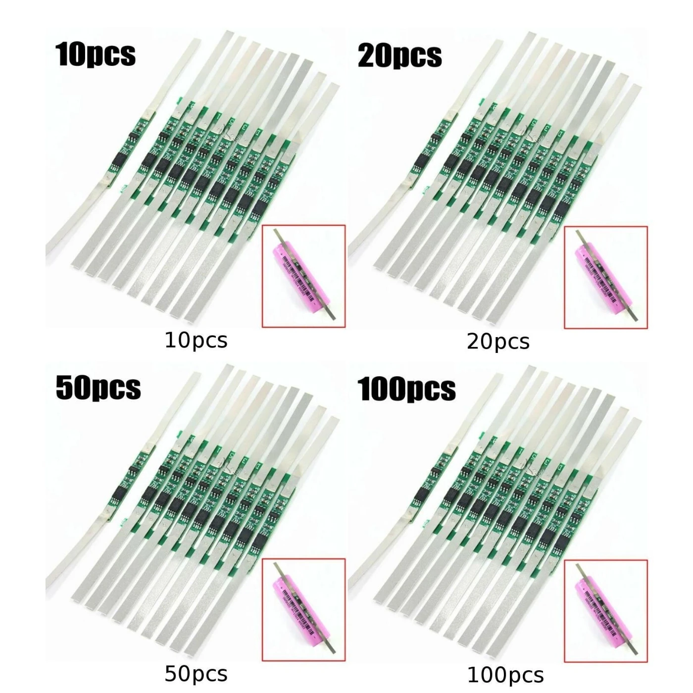 10/20/50/100pcs 3A BMS Protection Board For 1S 3.7V Li-Ion Lithium Battery Over Discharge Car Accessories |