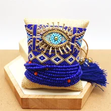 ZHONGVI Turkish Evil Eye Bracelet Luxury Bracelets Handmade Woven Bileklik Armband Pulseras Mujer Moda 2021 Miyuki Bead Bracelet