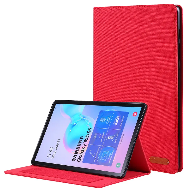 Тряпичный чехол для Sansung Galaxy Tab S6 10,5 SM-T860 SM-T865 10," Tablet Capa Funda чехол с картой Solts+ пленка+ ручка