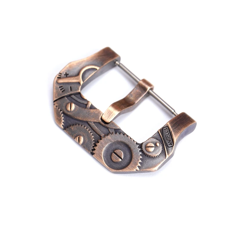 

20mm 22mm 24mm 26mm Vintage Mechanical Style Bronze Leather Rubber Watch Buckle Clasp Fit For Panerai Tudor Watch