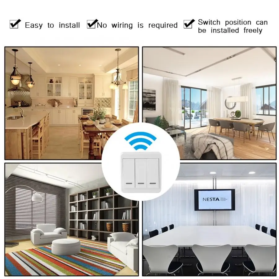 AC панель 86 настенный беспроводной пульт дистанционного управления релейный