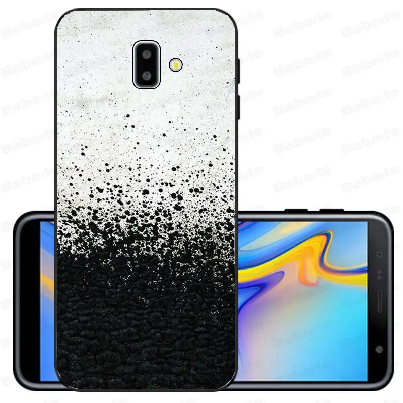 Чехол для мобильных телефонов galaxy A10 чехлы с черно-белым рисунком samsung Galaxy j6 plus A6 A8