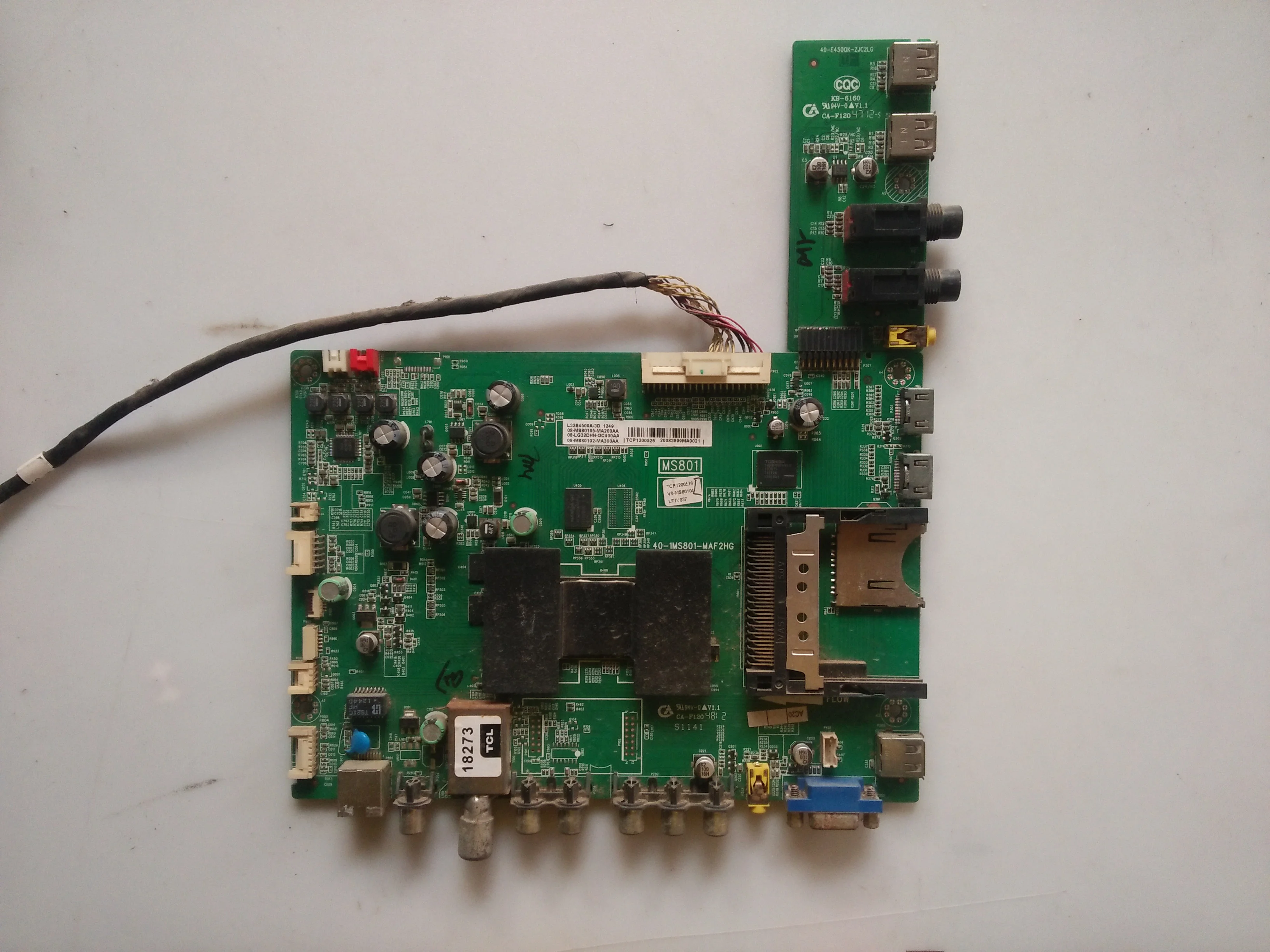 

Original logic board main board l32e4500a-3d main board 40-1ms801-maf2hg screen lvw320lgtm circuit board