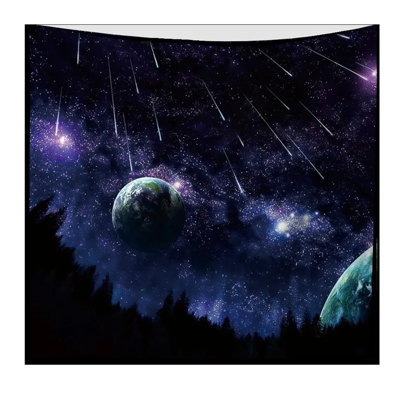 Настенный гобелен с изображением неба вселенной солнца луны и земли пляжное