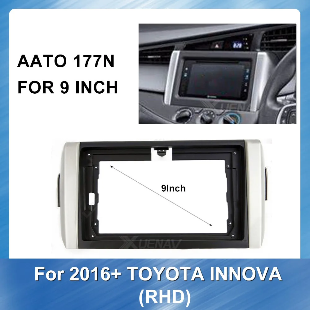 

Автомобильная радиоустановка 9 "Fascia Для TOYOTA INNOVA 2016 +(RHD), DVD, CD, стереопанель, экран, установка на приборную панель, монтажный комплект, автомоби...