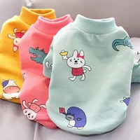 spring dog sweater clothes cute coat soft cotton cartoon print sweatshirt for small dogs cats chihuahua ropa perro pet clothing