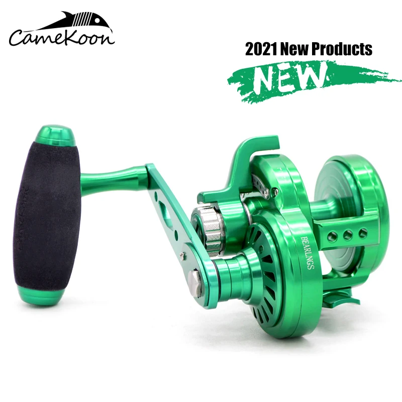 CAMEKOON Trolling Reel Up To 32KG Lever Drag 6.3:1 Offshore Saltwater Baitcasting Fishing Conventional Overhead Jigging Reel