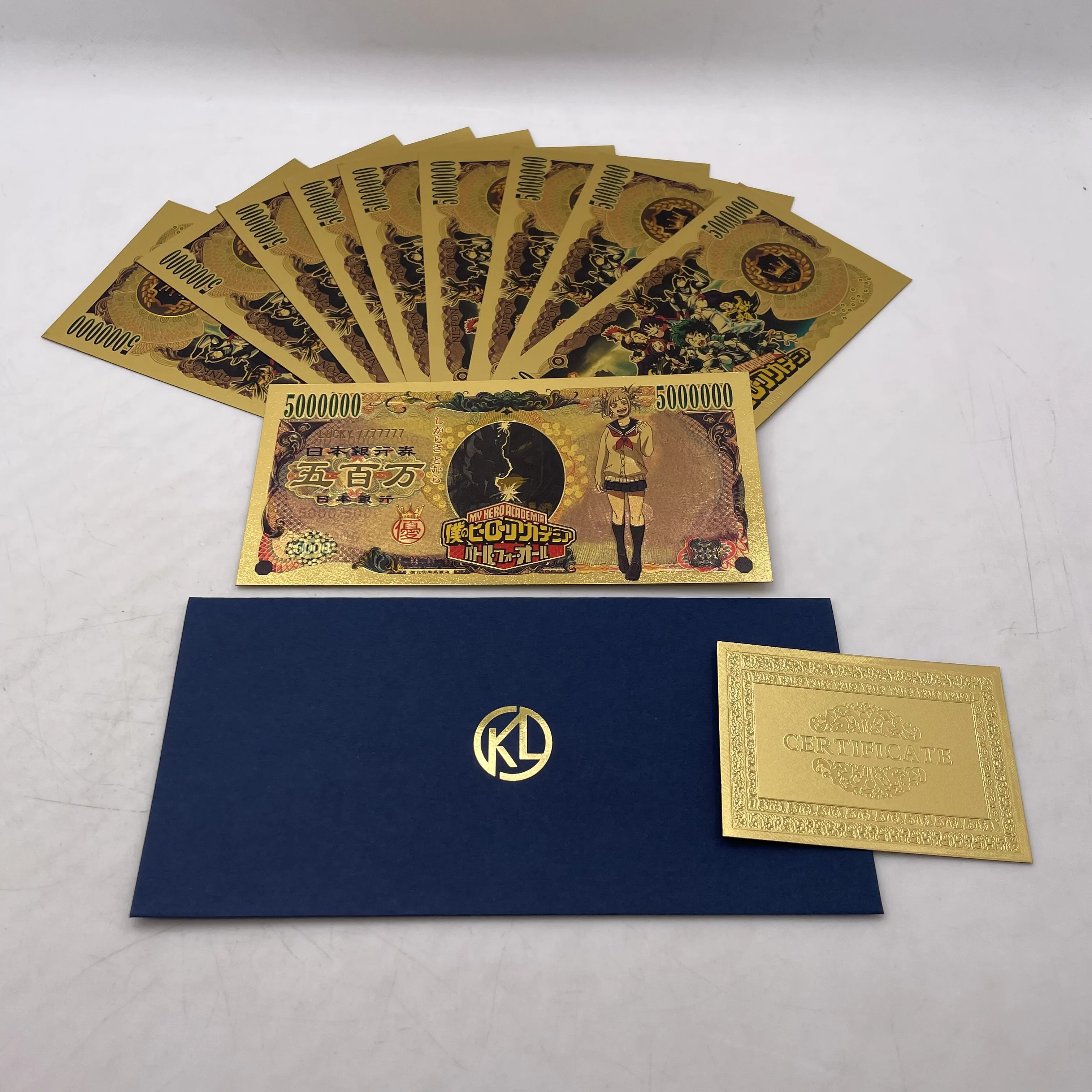 11types Japanese Anime My Hero Academia Cards School mange gold plastic banknote Cartoon Gifts for Collection Decoration | Дом и сад