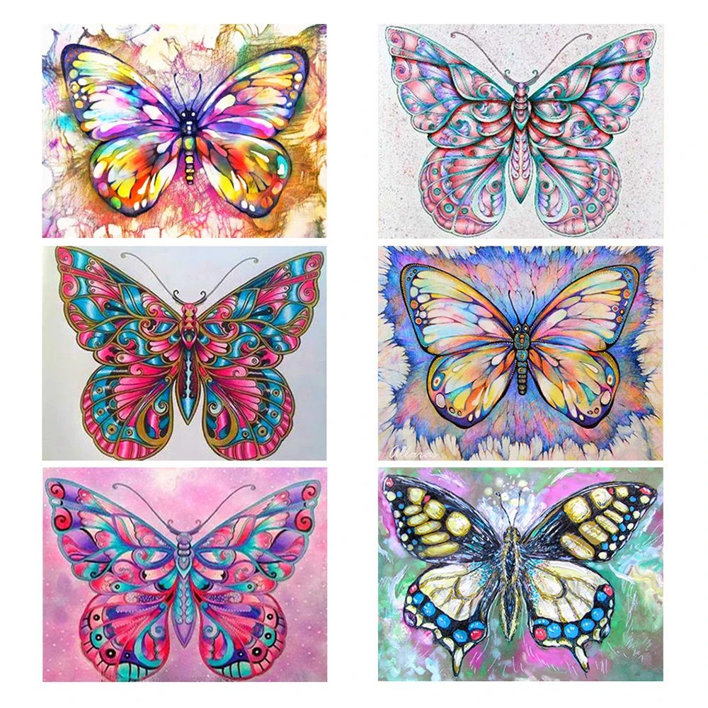 

Алмазная 5d картина «сделай сам», картина с вышивкой в виде животных, квадратная, круглая, с бусинами, бабочки, аксессуары для украшения, пода...