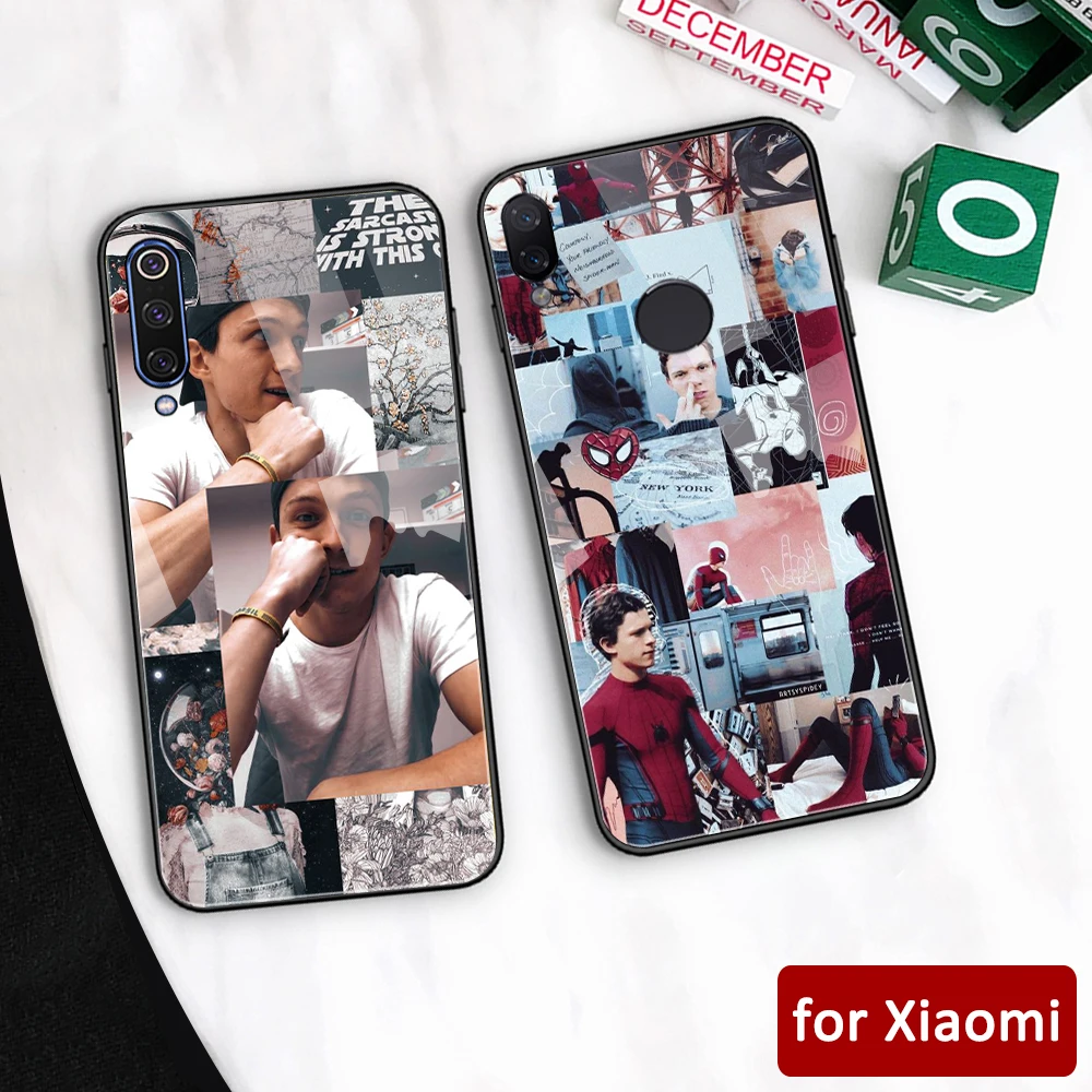 Стеклянный чехол для xiaomi 6 redmi note 7 том Холланд mi 5 6x Redmi Note Mi Max 3 play K20 pro | Мобильные