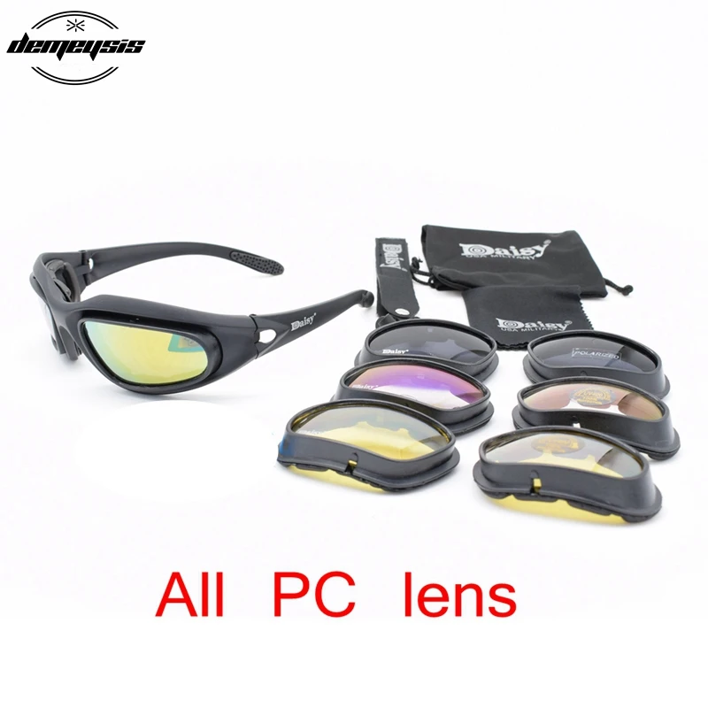 GA-C5- no polarized Тактические очки, военные очки, армейские солнцезащитные очки, 4 линзы, охотничьи очки, для стрельбы, походов, тактические очки - Цвет: GA-C5- no polarized