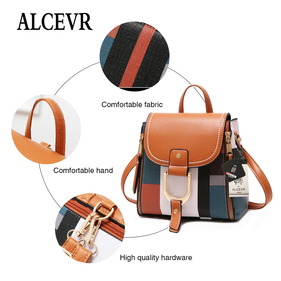 ALCEVR вместительные рюкзаки из искусственной кожи женские дизайнерские высокого