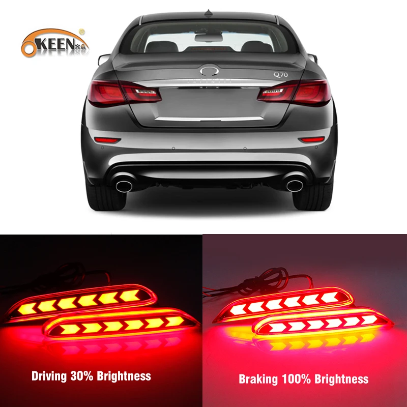 Для Infiniti Q70 QX30 Q60 QX80 Q30 JX светодиодный задний светильник противотуманная фара