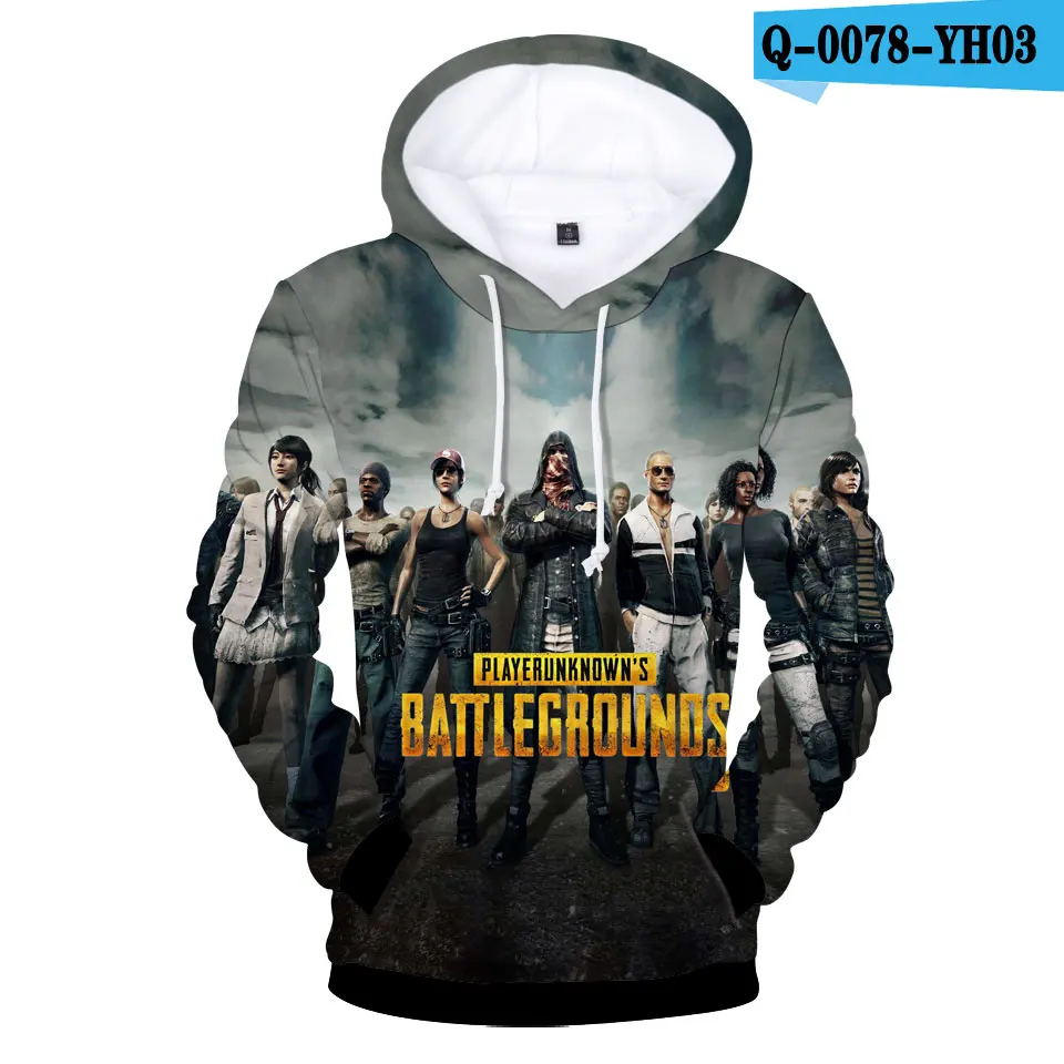 Одежда Комплект худи pubg Для мужчин Толстовка осень-зима худи pubg Для мужчин Толстовка для детей Высокое качественная толстовка с капюшоном; одежда для детей; пуловеры - Цвет: 3D