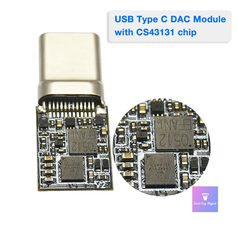 

Audio DAC Board HiFi USB C Type C CS43131 DAC Hi Res Module Headphone Amp 32bit 384KHz for DIY Headphones