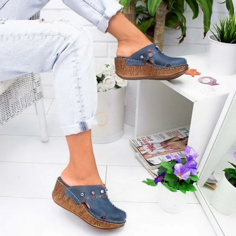 Сандалии женские с круглым носком мягкая пляжная подошва удобные босоножки до