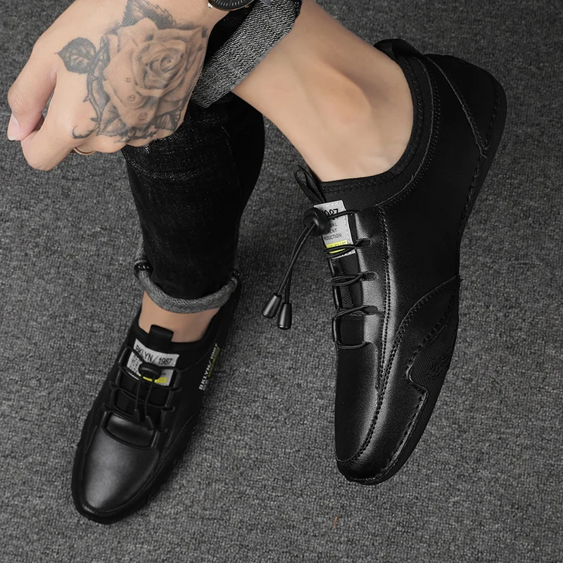 

Mens White Sneaker Male Comfortable Outdoor Leisure Walking Shoes Men Breathable Lightweight Casual Flats Classic Soft Loafers