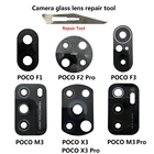 Стеклянная крышка для объектива задней камеры Xiaomi Mi Poco F3 X3 M3 NFC F2 Pro F1 GT, 2 шт., запасные части + инструмент для ремонта
