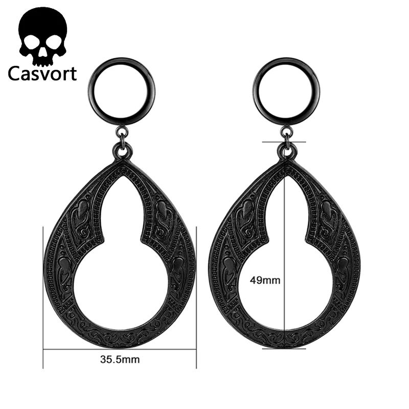 Casvort новые спиральные болтающиеся затычки для ушей пирсинг ювелирные изделия