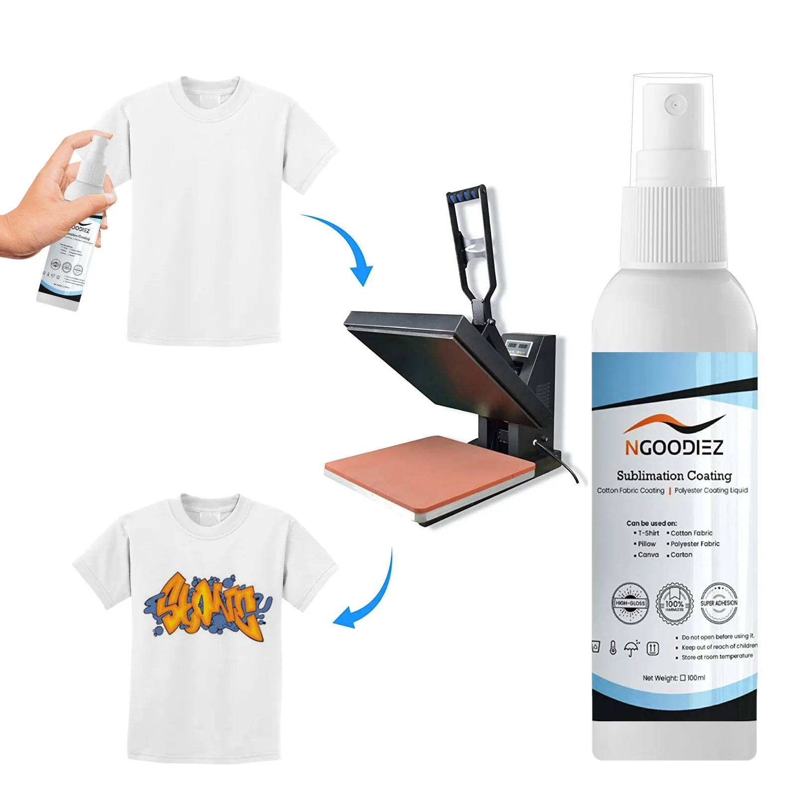 110 мл одежда прозрачный сублимации краски брызга для футболок всех видов тканей