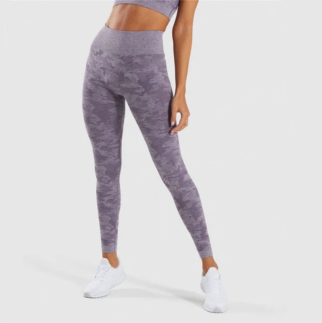 Purple SALSPOR, новинка, камуфляжные Бесшовные Леггинсы для женщин, высокая талия, пуш-ап, эластичные, Акула, для фитнеса, йоги, штаны для спортзала, обтягивающие, камуфляжные, спортивные Леггинсы - Цвет: Purple