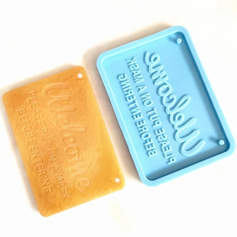 

Hanging Listed Tag Epoxy Resin Mold Pendant Silicone Mould DIY Crafts Decoration J78F