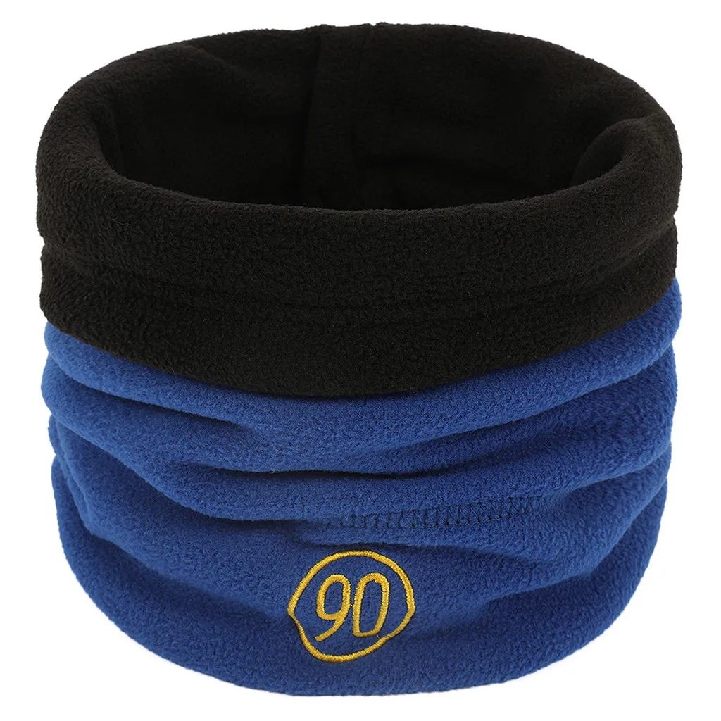 Однотонный теплый шарф унисекс флисовые вязаные шарфы двусторонний женский