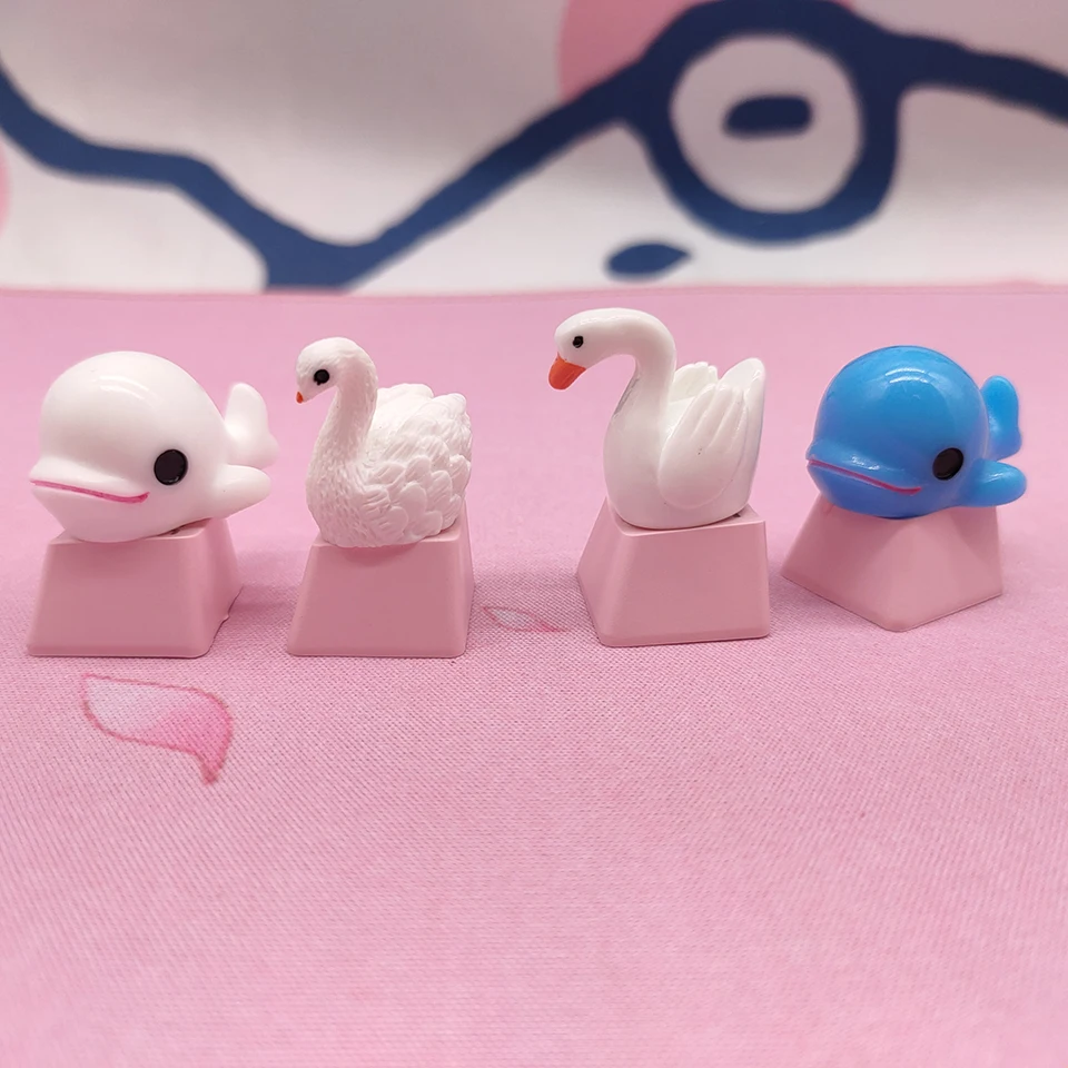 

Cute Anime Kawaii PBT Mechanical Keyboard Keycaps Custom Cartoon Stereo Personality Diy Key Cap Gaming Decoration Accessories