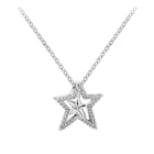 2021 Новинка, ассиметричное ожерелье-колье со звездами, украшения из стерлингового серебра 925 пробы для женщин, Подарочные ожерелья для свадебной вечеринки