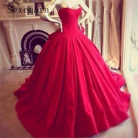 vintage princess red formal ball evening gowns sweetheart floor length big bow back bride 2020 mother of the bride dresses
