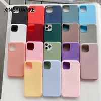 Candy Color Shockproof Phone Cases For iPhone 12 Mini 11 Pro Max X XR XS Max 8 7 Plus 6 6s SE 2020 Case Soft Silicone Back Cover