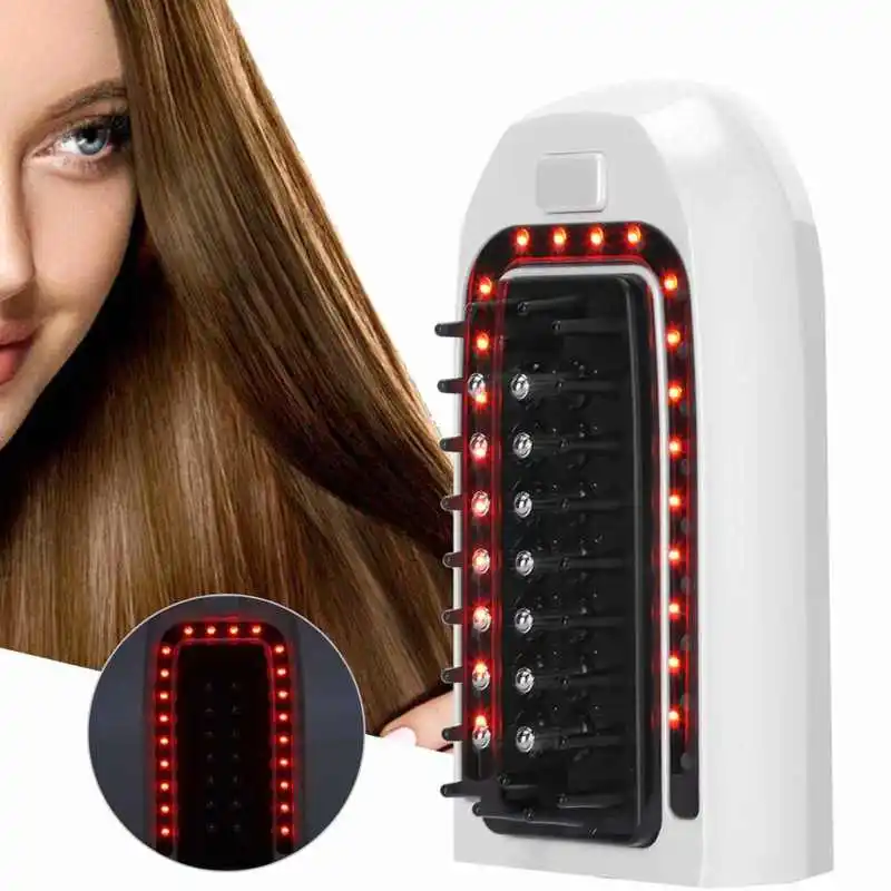 Electric Scalp Massage Comb Portable Anti-Static Red Light Therapy Serum Hair Care Massager Professional Tool | Красота и здоровье