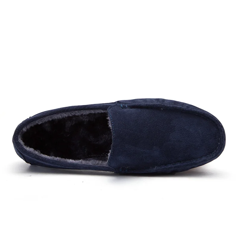 2020 брендовые Зимние Мокасины мужские бархатные лоферы Высококачественная обувь