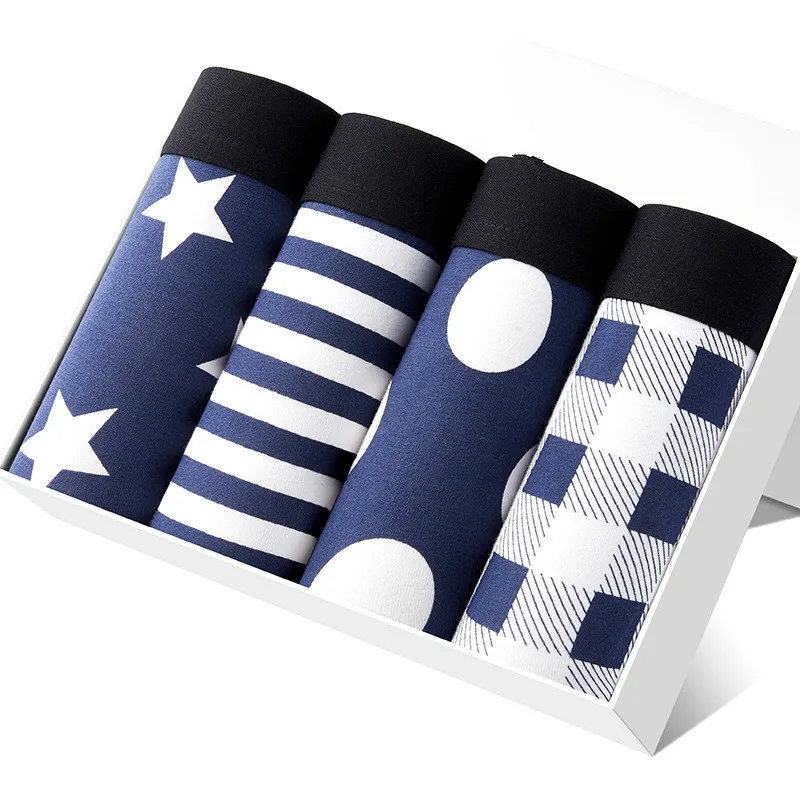 Модные 4 шт./лот модальное нижнее белье боксеры мужские шорты мягкие серые трусы