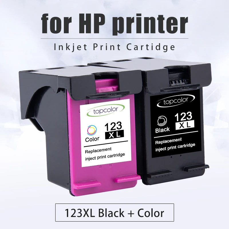 Topcolor Восстановленный чернильный картридж 123XL заменяет для принтера HP 123 XL Deskjet 1110