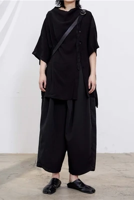 Новый нишевый дизайн Yamamoto Темный Отдел свободная передняя длинная задняя