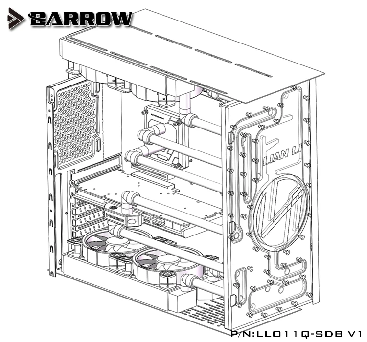 Barrow Distro Plate для LIANLI O11 чехол LRC2.0(5 В 3 контакта) дефлектор водяной платы ПК система