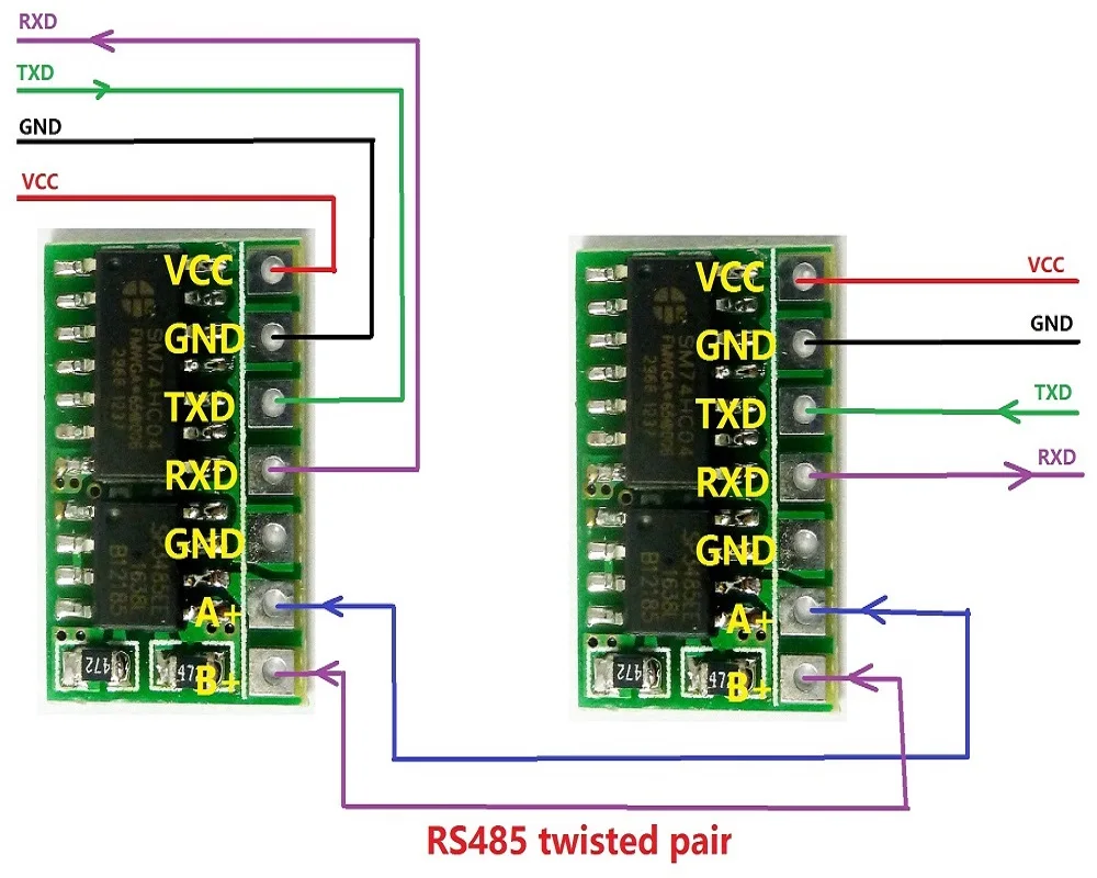 R411a01 _ 3v3*3 3 V автоматический преобразователь RS485 в TTL232 для радиочастотного
