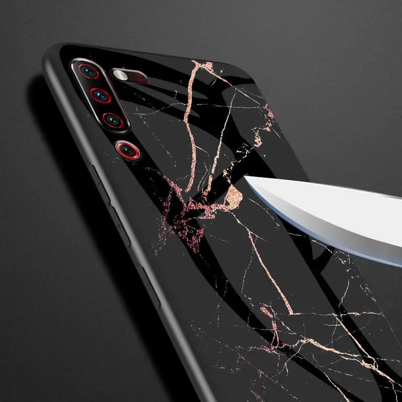 Закаленное стекло против царапин чехол для Lenovo Z6 Pro Lite мраморная задняя крышка Z5S