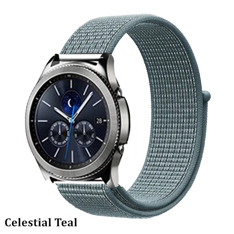 cclcstial teal 29 20 мм/22 мм длина браслета для Galaxy Watch 46 мм/42 мм/Активный 2 ремень samsung Шестерни S3 Frontier спортивный нейлоновый браслет huawei часы GT S2 42 46 мм - Цвет ремешка: cclcstial teal 29
