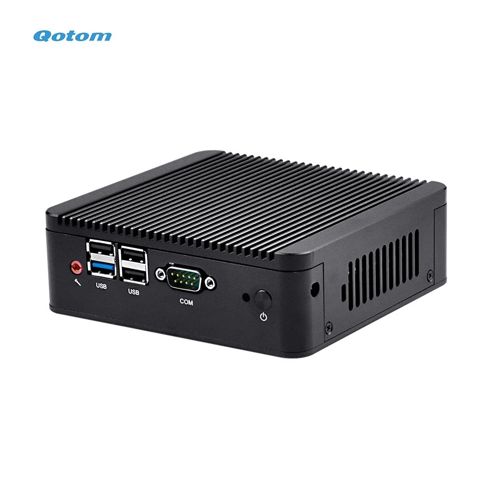 Qotom мини-ПК j1900 Процессор четырехъядерный 2 0 ГГц бег 24/7 безвентиляторный