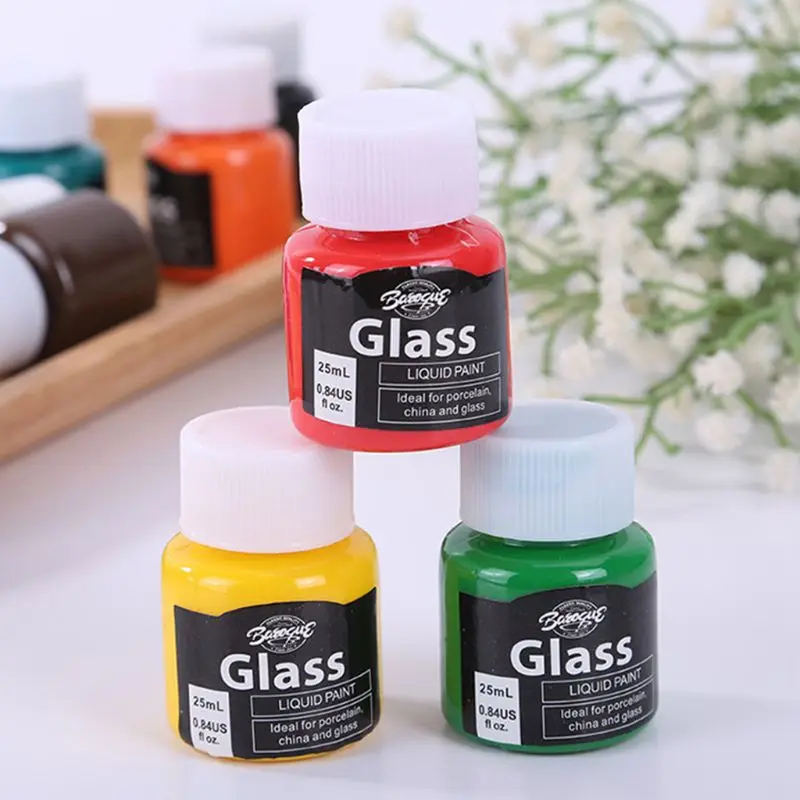 

12 x 25ml Heavy Body Colors Rich Pigments Fabric Paint Set for Painting Canvas Crafts