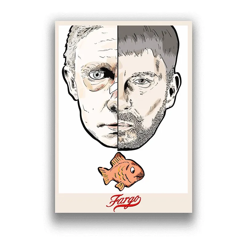 Настенные наклейки Fargo с белым покрытием бумажные принты четкое изображение