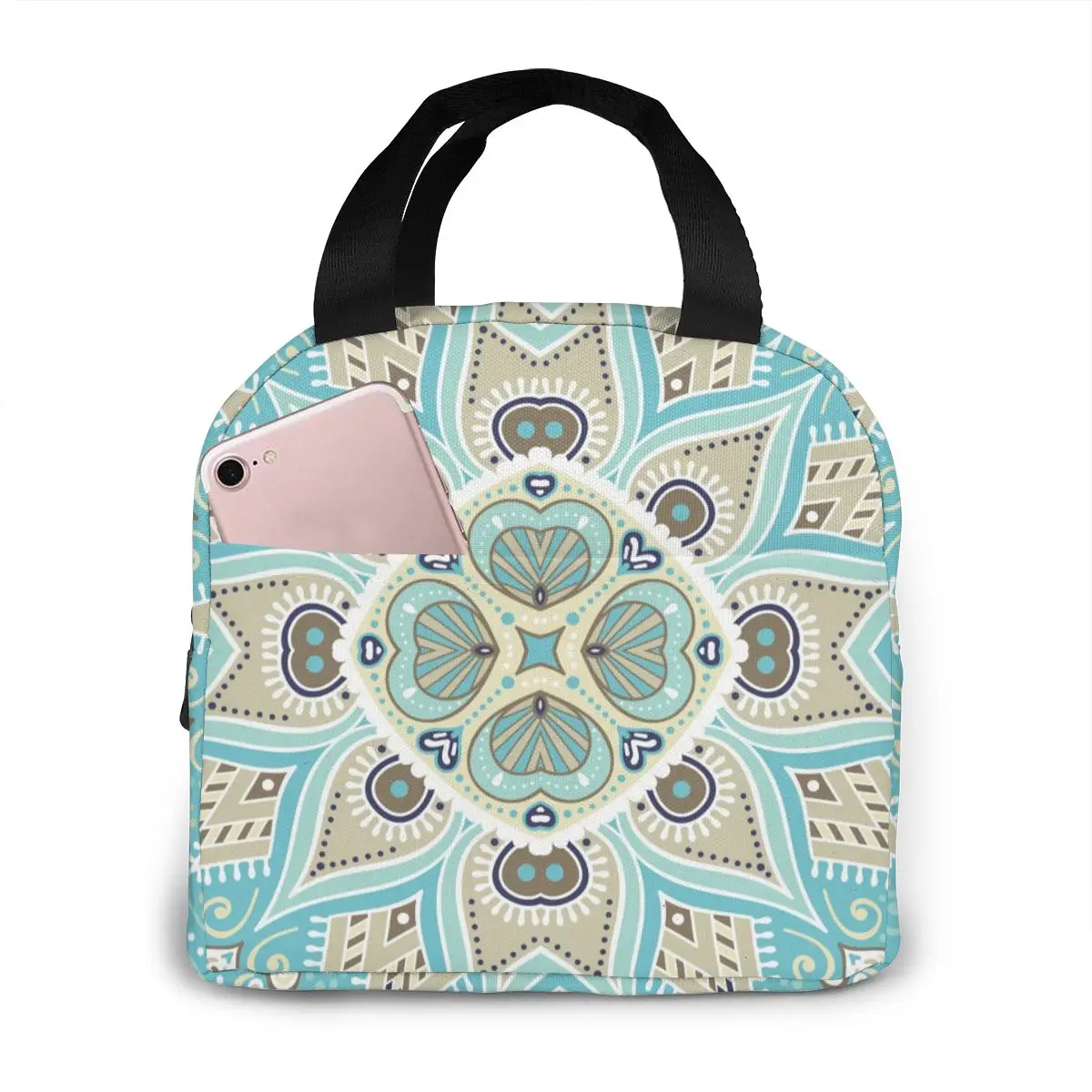 Ланч-бокс с охлаждением мандала переносная изолированная сумка для ланча