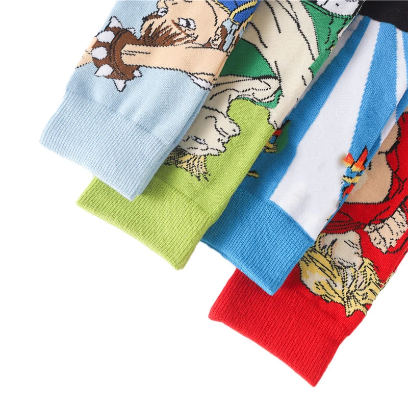 

Street Style Gamers Anime Socks Men Cartoon Hip Hop Streetwear Socks Skateboard Basketball Sock Cotton