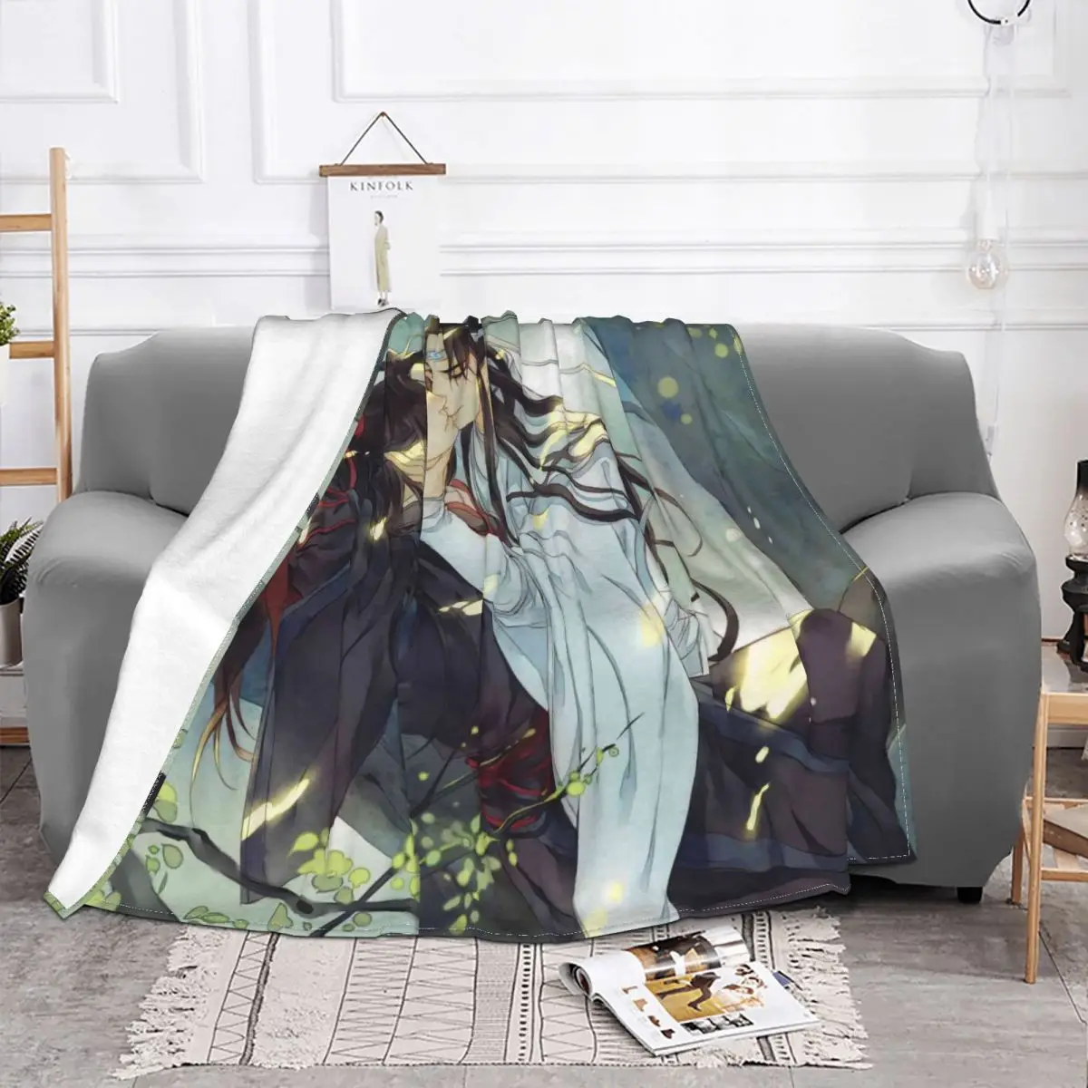 Mo Dao Zu Shi Blanket Anime Modern Stitch Super Warm Breathable Flannel Throw Blankets For Bed Bedspread | Дом и сад