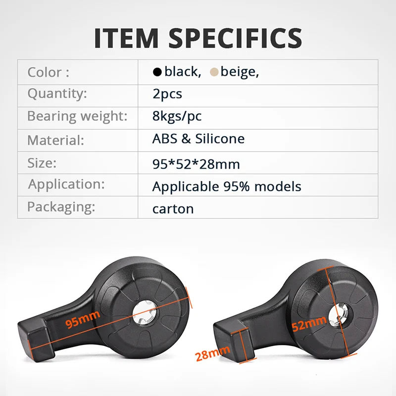 Partol 2 шт. крючки для заднего сиденья автомобиля могут быть скрыты аксессуары