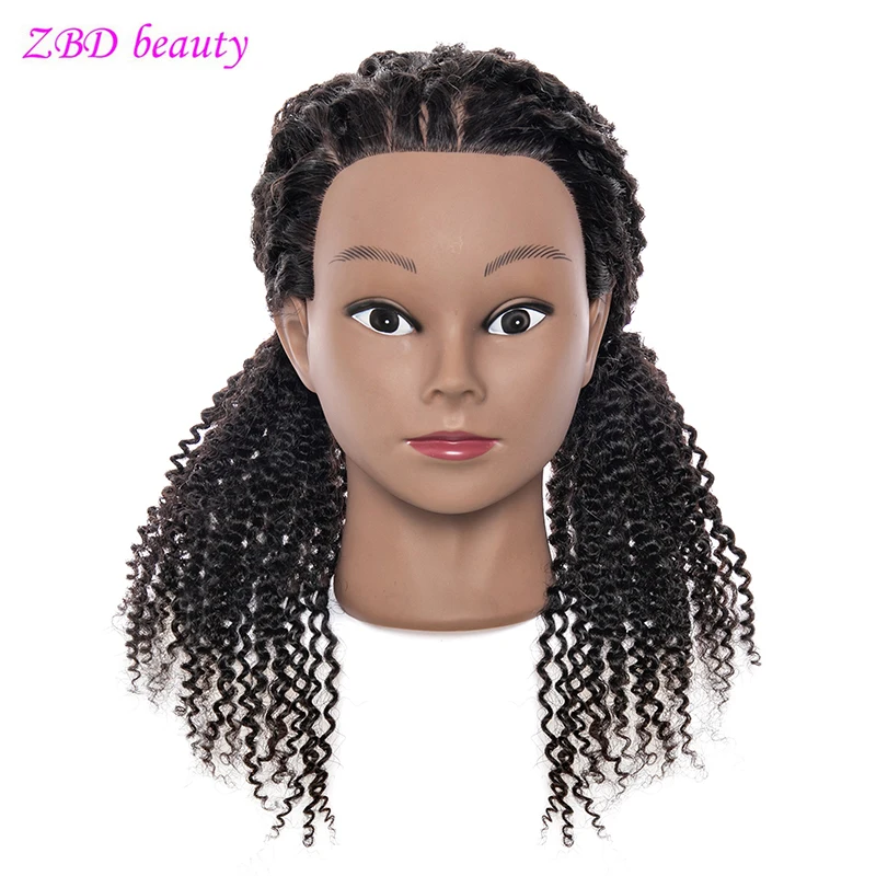 Mannequin Real Hair Head  Dyeing  Practice Dummy Heads For Hairdressing Training Mannequin  Head For Braiding Or Bleaching