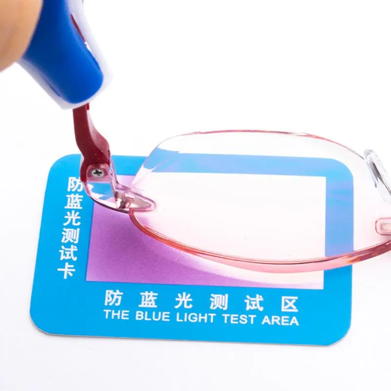 

10pcs PVC Anti-Blue Light Test Card Test Light Glasses UV Test Accessories Card Blue Light Detection Card Generator Card